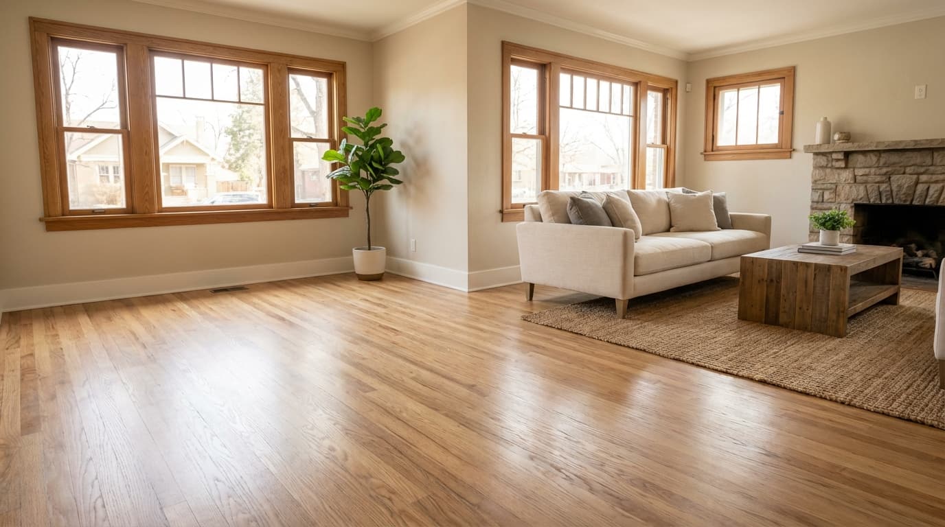 Professional wood floor cleaning