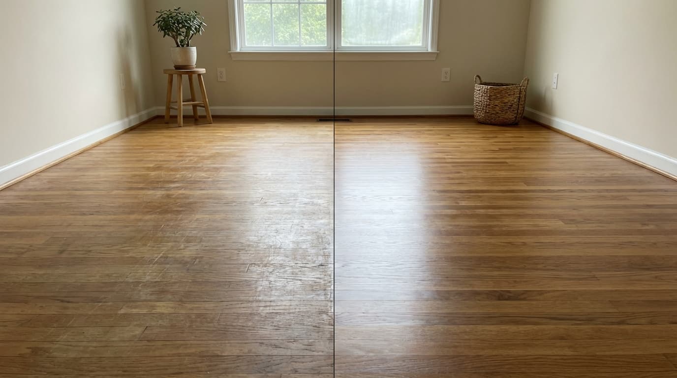 Professional wood floor cleaning